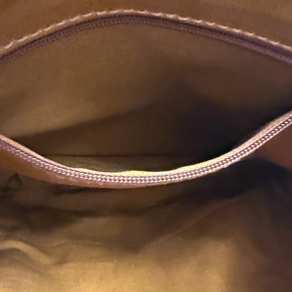 Navy Leather Backpack - Picture 4 of 5